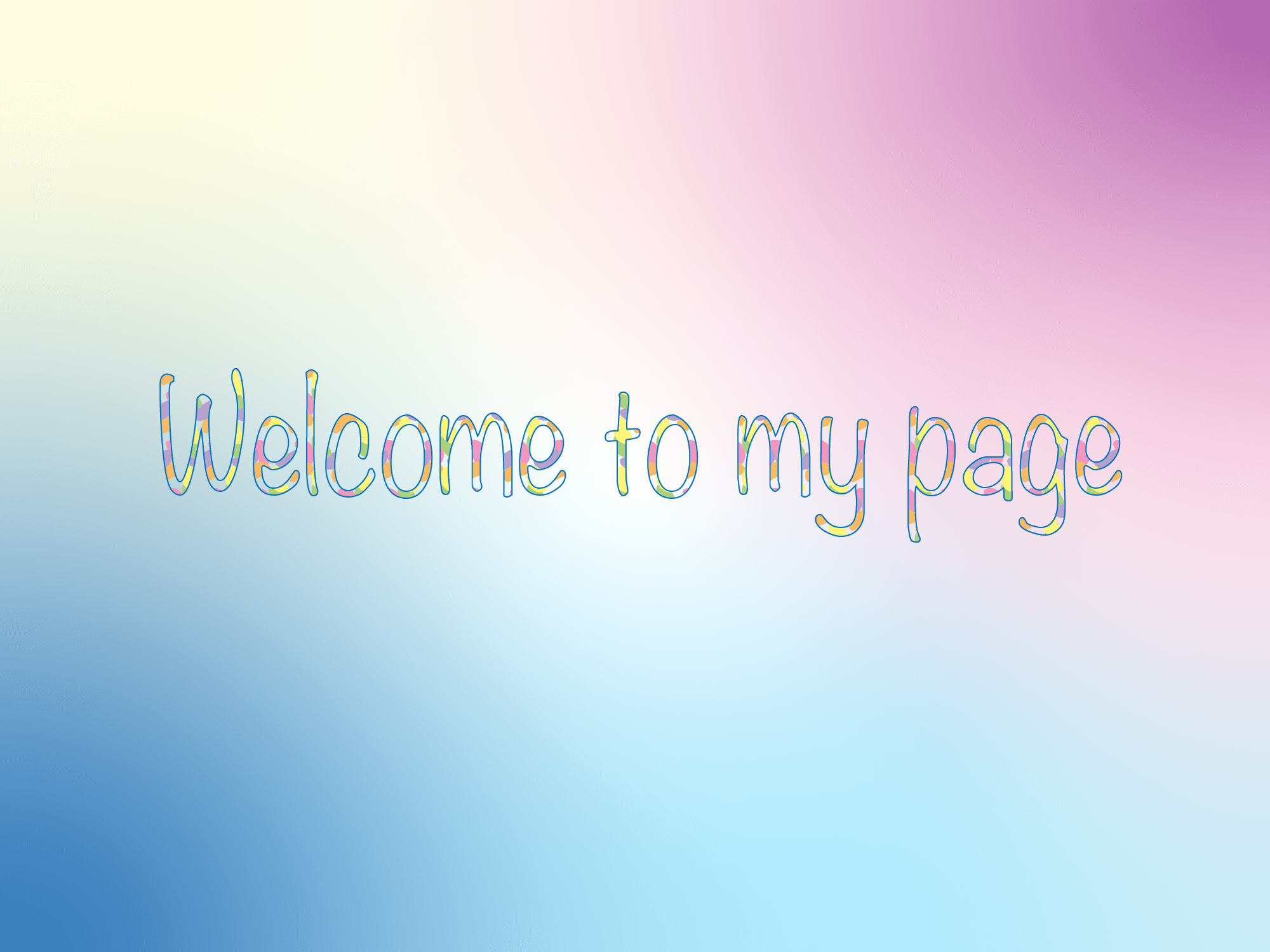 welcome to my page